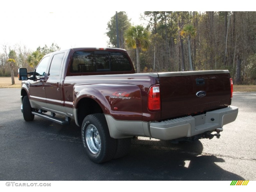 2009 F350 Super Duty King Ranch Crew Cab 4x4 Dually - Royal Red Metallic / Chaparral Leather photo #7