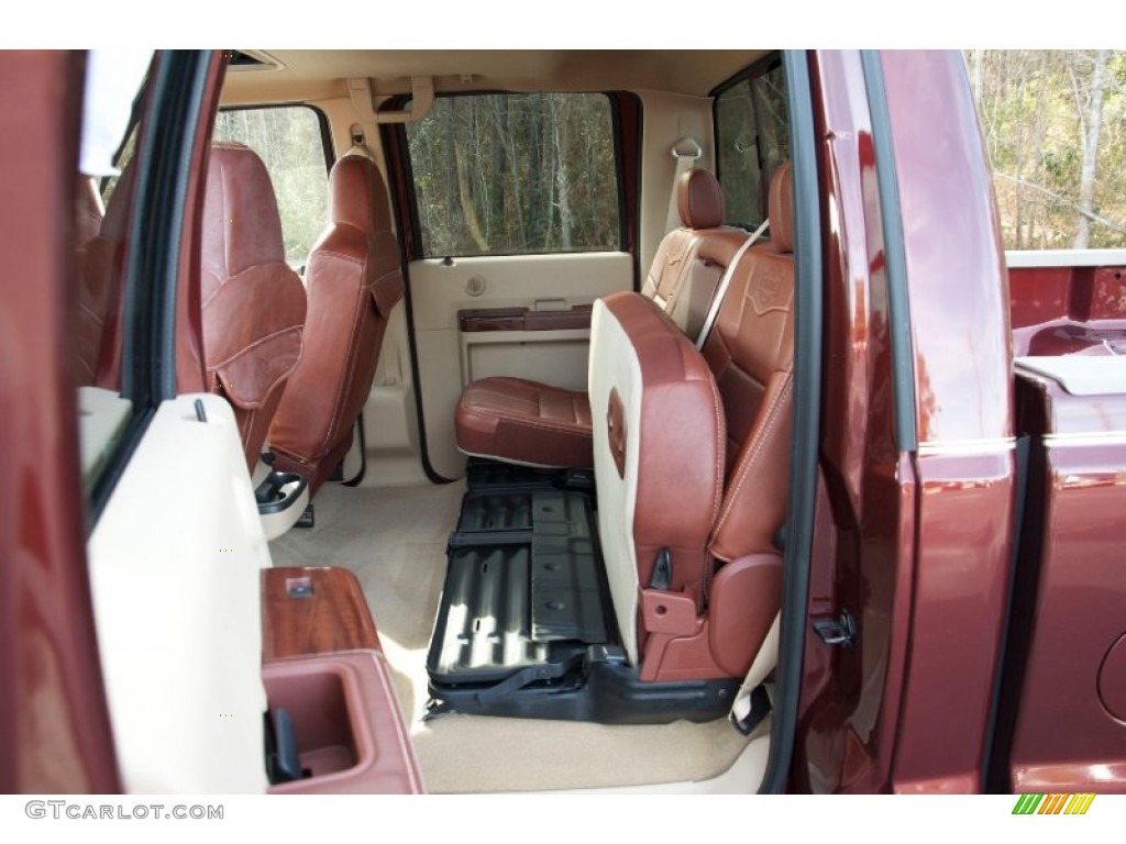 2009 F350 Super Duty King Ranch Crew Cab 4x4 Dually - Royal Red Metallic / Chaparral Leather photo #14