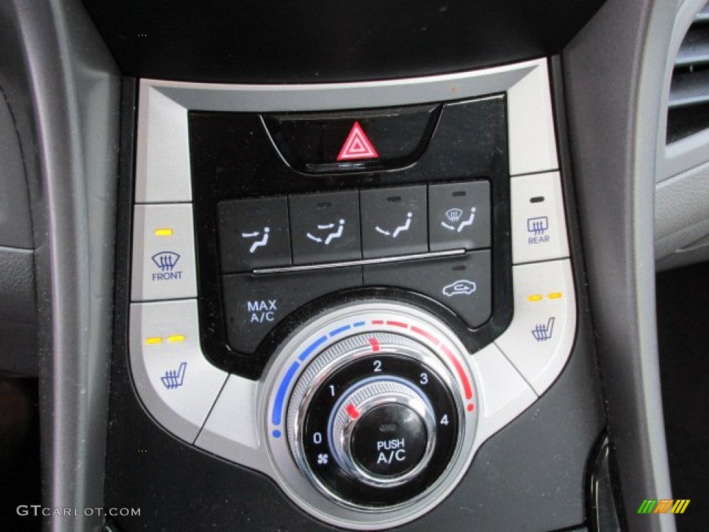 2012 Elantra Limited - Black Noir Pearl / Gray photo #16