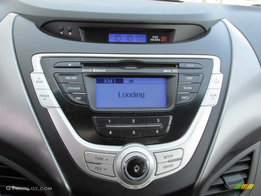 2012 Elantra Limited - Black Noir Pearl / Gray photo #17