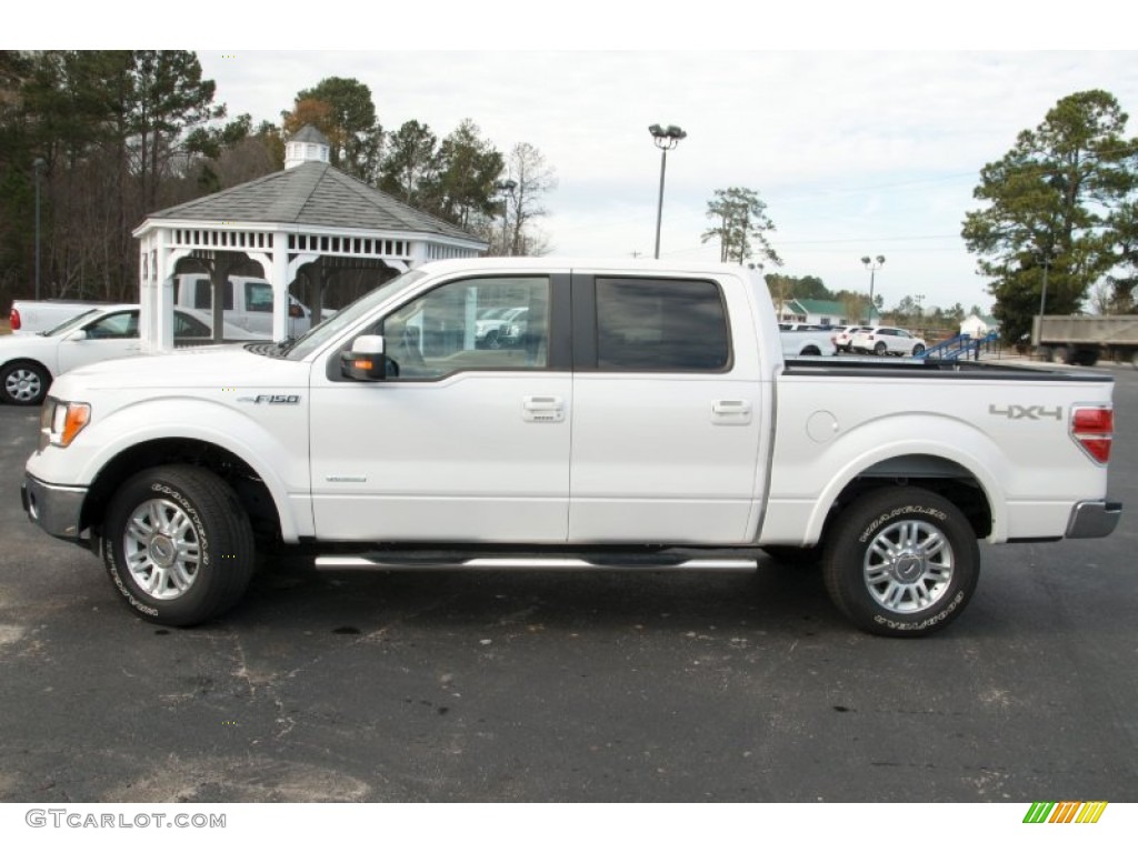 White Platinum Metallic Tri-Coat 2011 Ford F150 Lariat SuperCrew 4x4 Exterior Photo #75660828