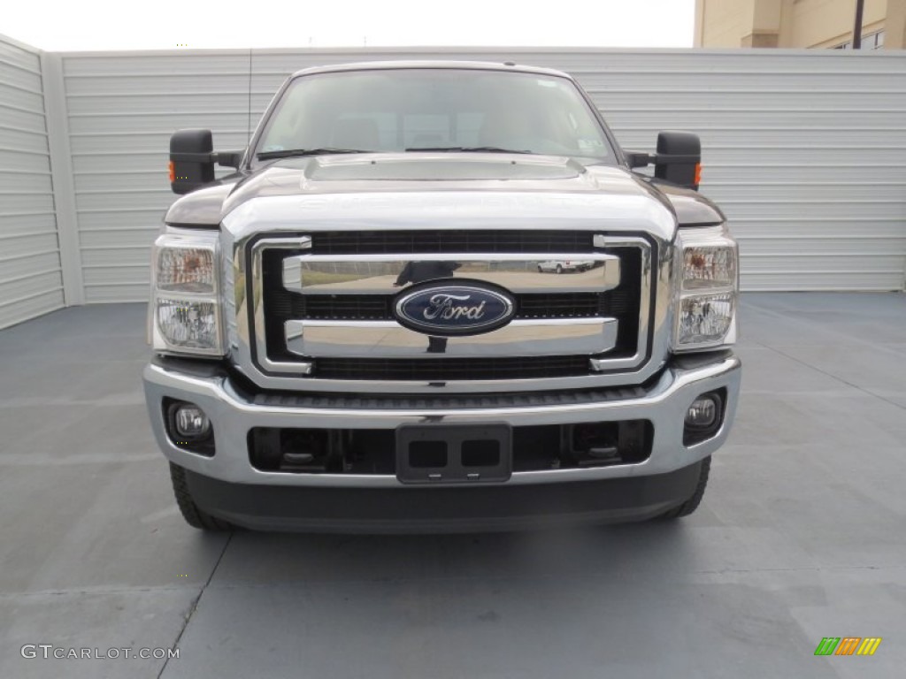 2013 F350 Super Duty Lariat Crew Cab 4x4 - Kodiak Brown Metallic / Adobe photo #7