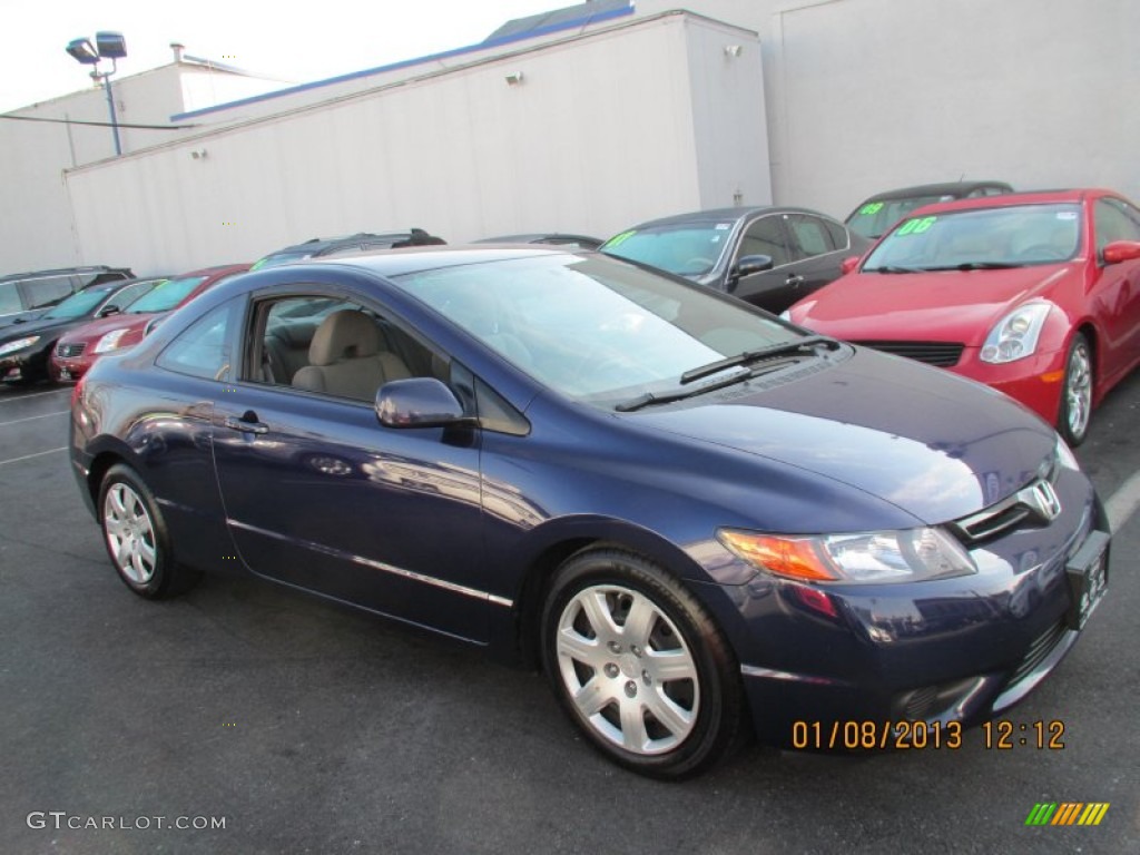 2008 Civic LX Coupe - Magnetic Pearl / Gray photo #3