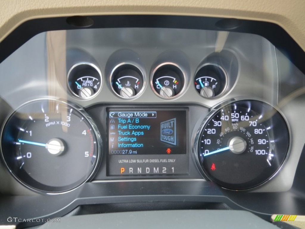 2013 Ford F350 Super Duty Lariat Crew Cab 4x4 Gauges Photo #75662766