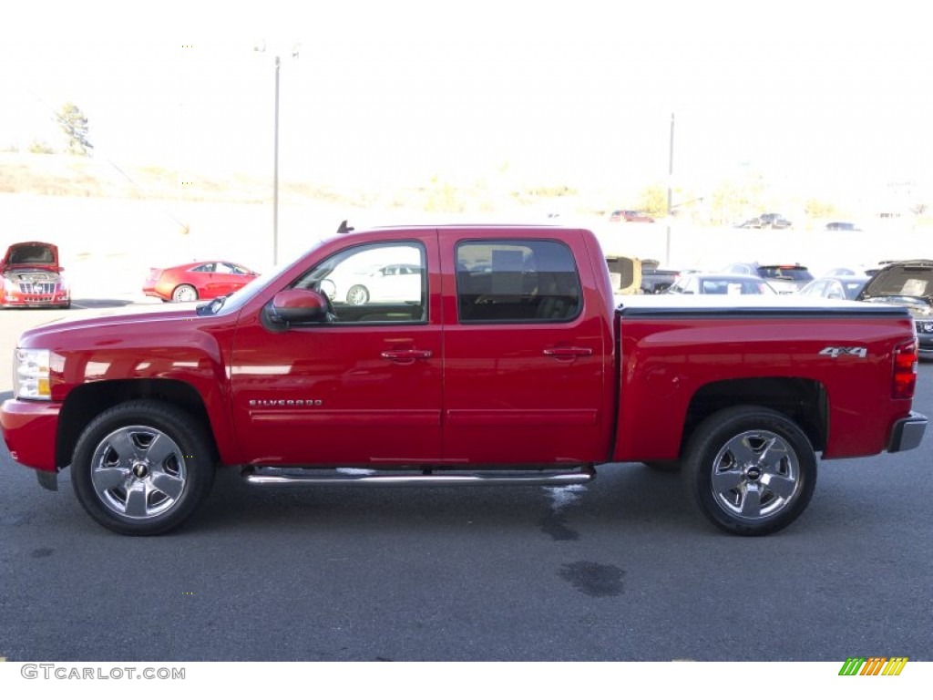 Victory Red 2010 Chevrolet Silverado 1500 LTZ Crew Cab 4x4 Exterior Photo #75662928