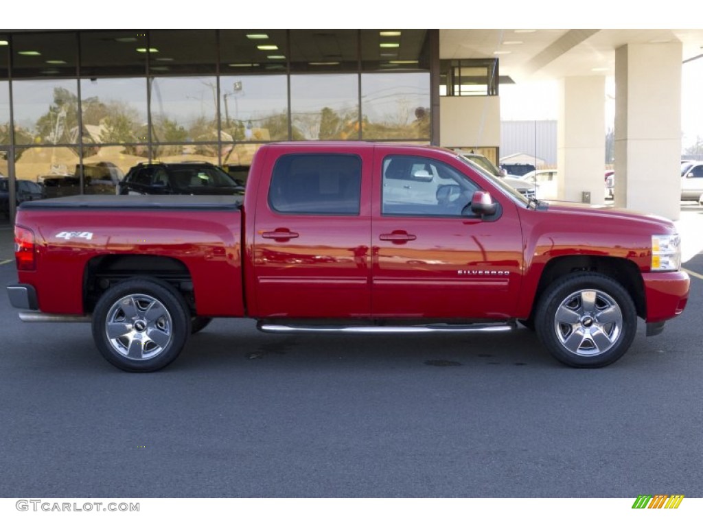 2010 Silverado 1500 LTZ Crew Cab 4x4 - Victory Red / Dark Cashmere/Light Cashmere photo #7