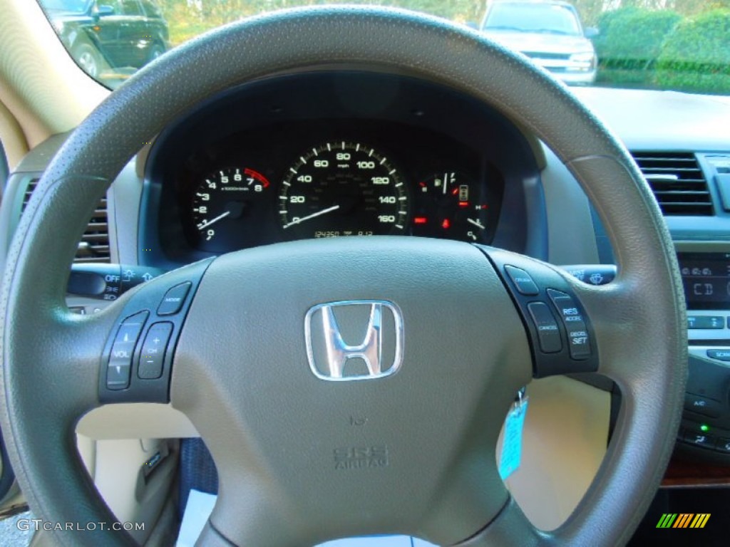 2006 Honda Accord EX Sedan Ivory Steering Wheel Photo #75663439