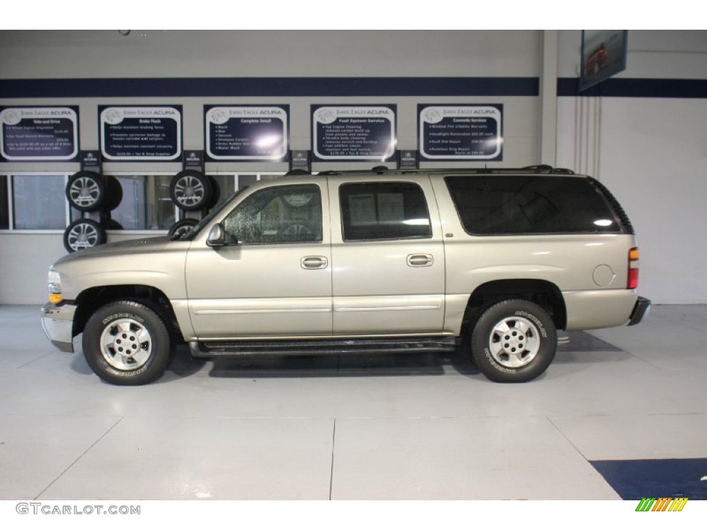 2001 Suburban 1500 LT 4x4 - Light Pewter Metallic / Tan photo #5