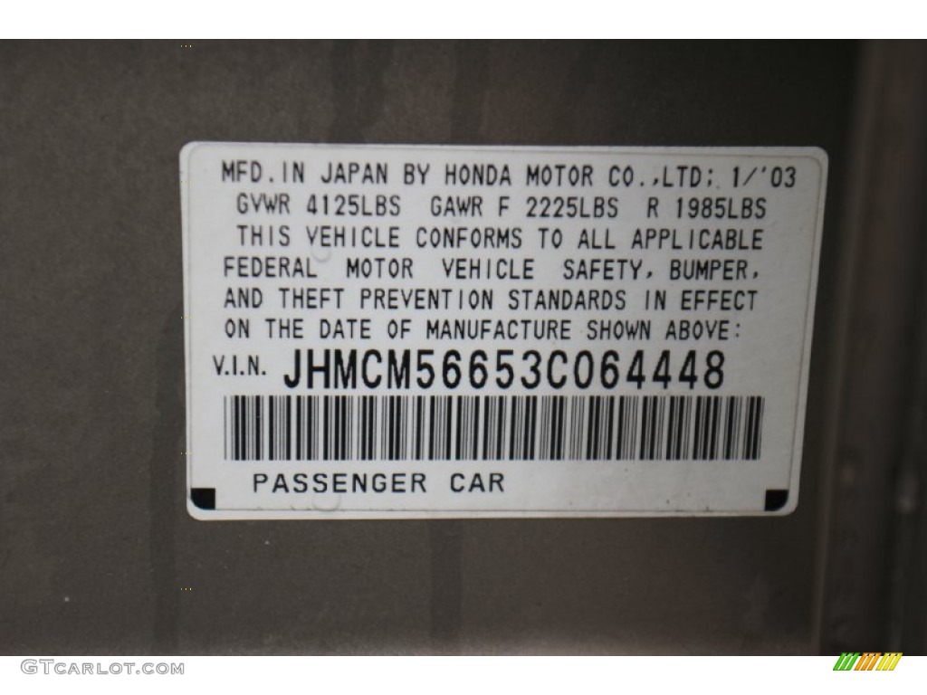 2003 Accord EX Sedan - Desert Mist Metallic / Ivory photo #31