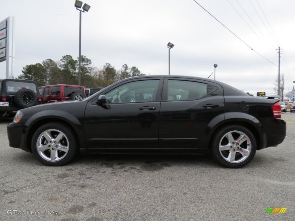 Brilliant Black Crystal Pearl 2008 Dodge Avenger R/T Exterior Photo #75665796