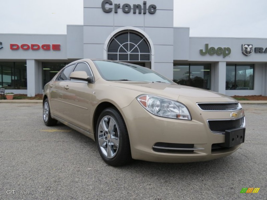 2008 Malibu LT Sedan - Sandstone Metallic / Cocoa/Cashmere Beige photo #1