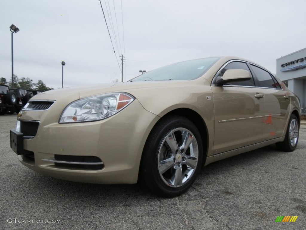 2008 Malibu LT Sedan - Sandstone Metallic / Cocoa/Cashmere Beige photo #3