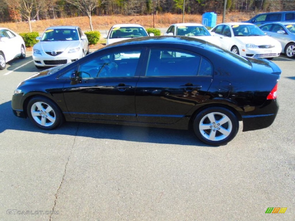 2010 Civic LX-S Sedan - Crystal Black Pearl / Black photo #3