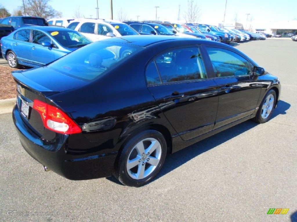 2010 Civic LX-S Sedan - Crystal Black Pearl / Black photo #5