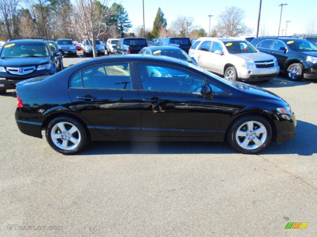 2010 Civic LX-S Sedan - Crystal Black Pearl / Black photo #6