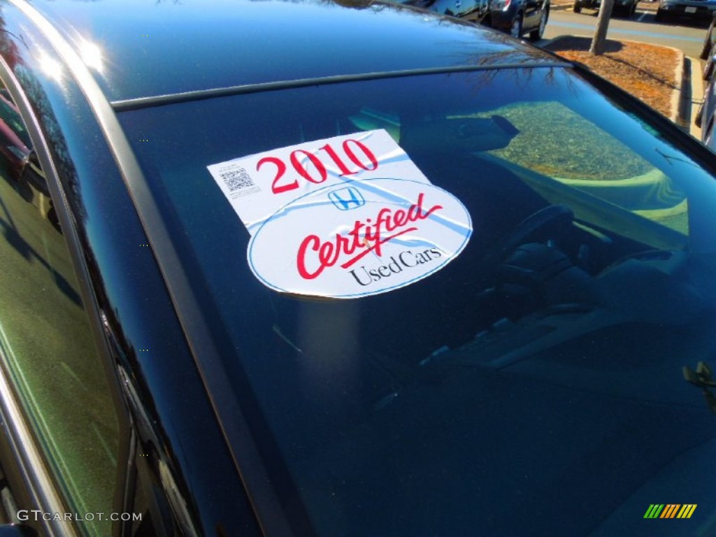 2010 Civic LX-S Sedan - Crystal Black Pearl / Black photo #7