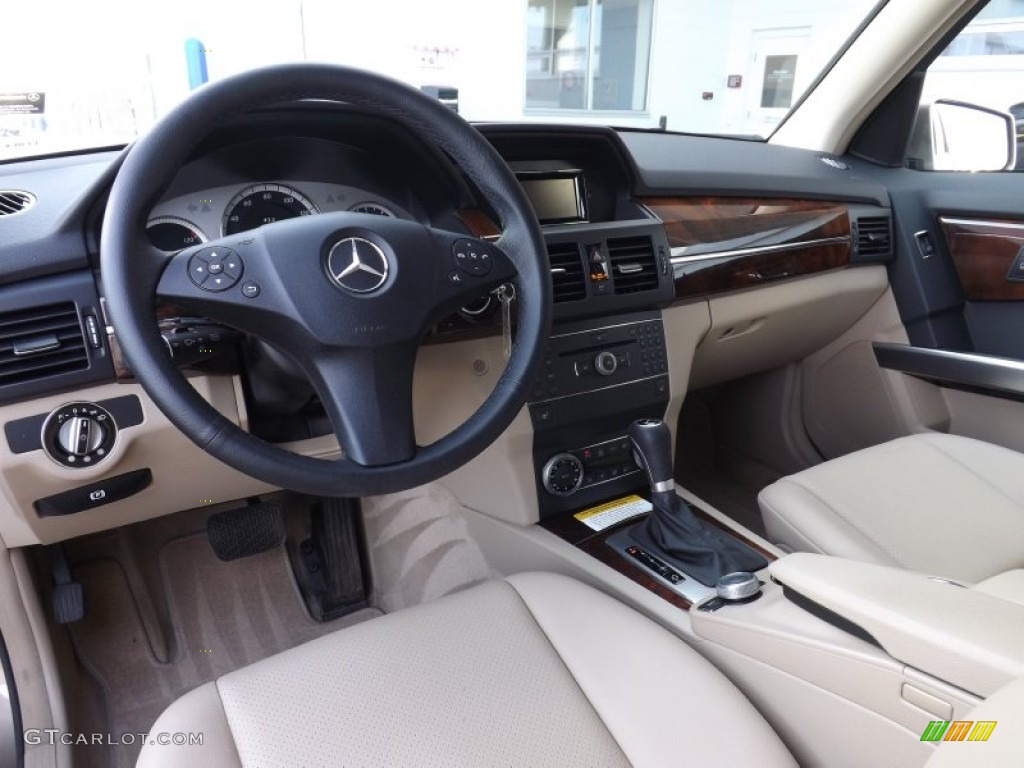Almond/Black Interior 2010 Mercedes-Benz GLK 350 4Matic Photo #75666647