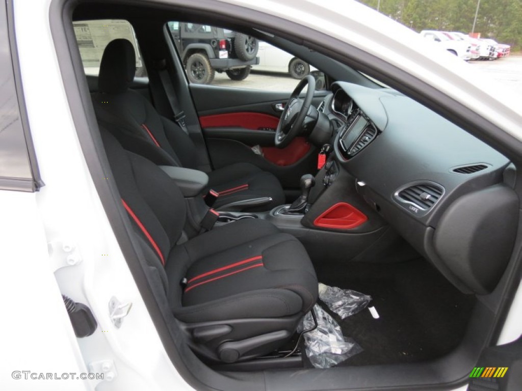 2013 Dart Rallye - Bright White / Black/Ruby Red photo #14