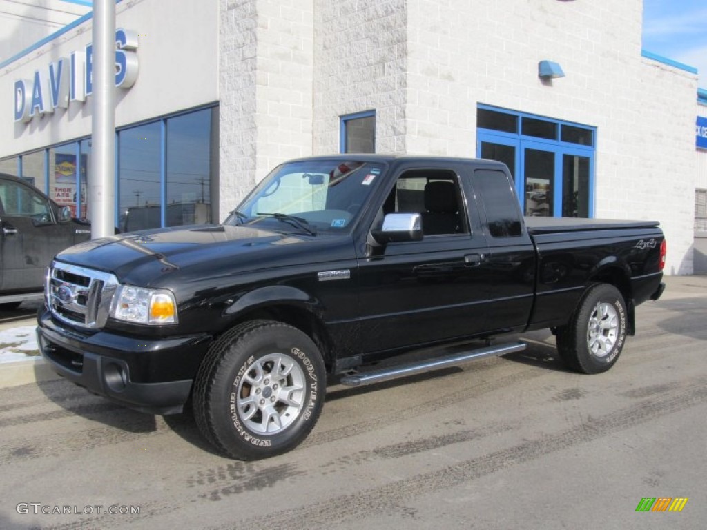 2010 Ranger XLT SuperCab 4x4 - Black / Medium Dark Flint photo #1
