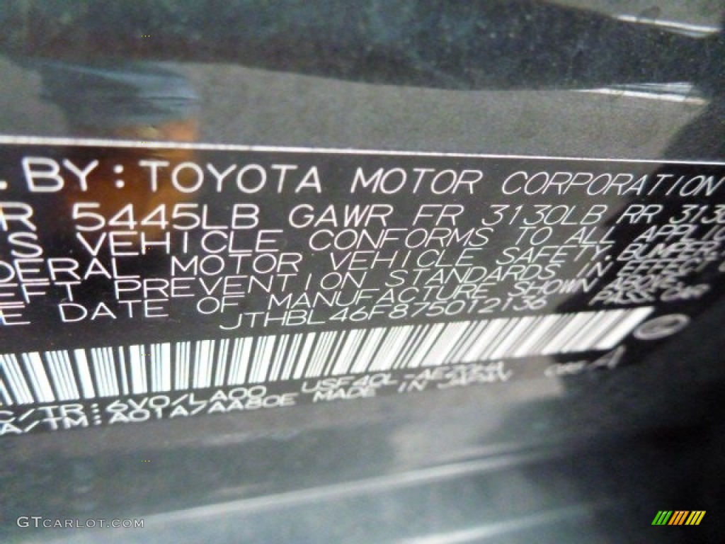 2007 LS Color Code 6V0 for Verdigris Mica Photo #75668265