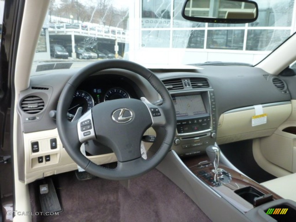 2013 Lexus IS 250 AWD Ecru Dashboard Photo #75668475