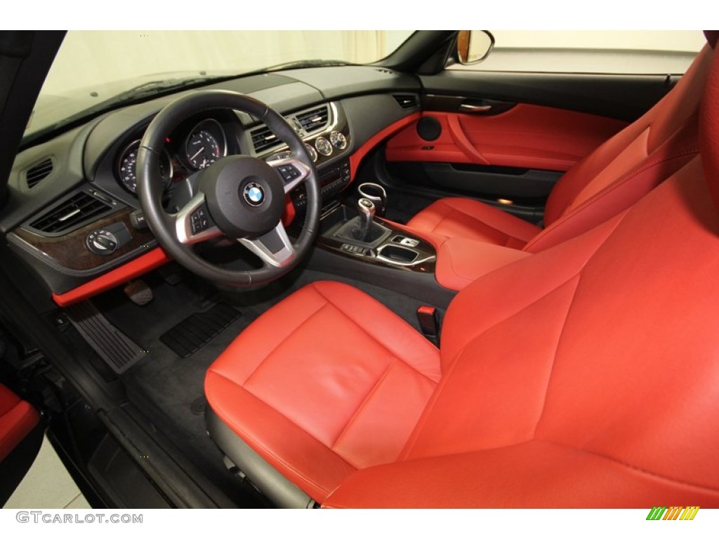 Coral Red Interior 2010 BMW Z4 sDrive30i Roadster Photo #75670133