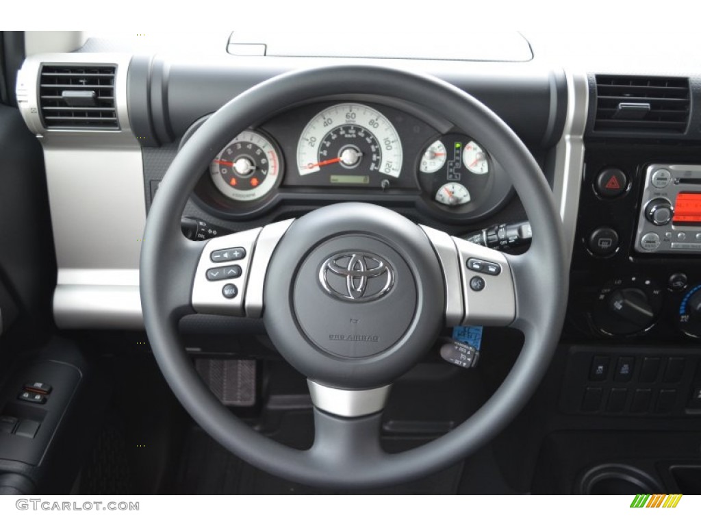 2013 Toyota FJ Cruiser Standard FJ Cruiser Model Dark Charcoal Steering Wheel Photo #75670497