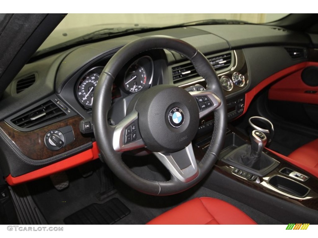 2010 BMW Z4 sDrive30i Roadster Coral Red Dashboard Photo #75670676