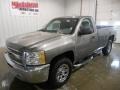 2013 Graystone Metallic Chevrolet Silverado 1500 Work Truck Regular Cab 4x4  photo #1