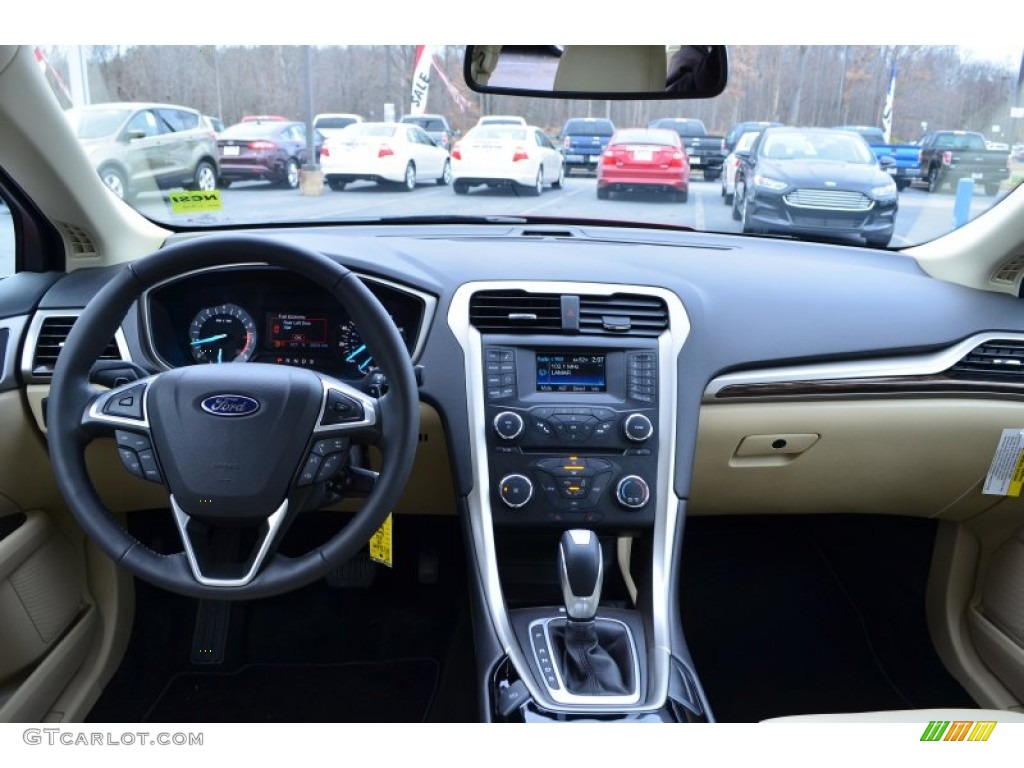 2013 Ford Fusion SE 2.0 EcoBoost Dune Dashboard Photo #75672741