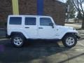 2013 Bright White Jeep Wrangler Unlimited Sahara 4x4  photo #2