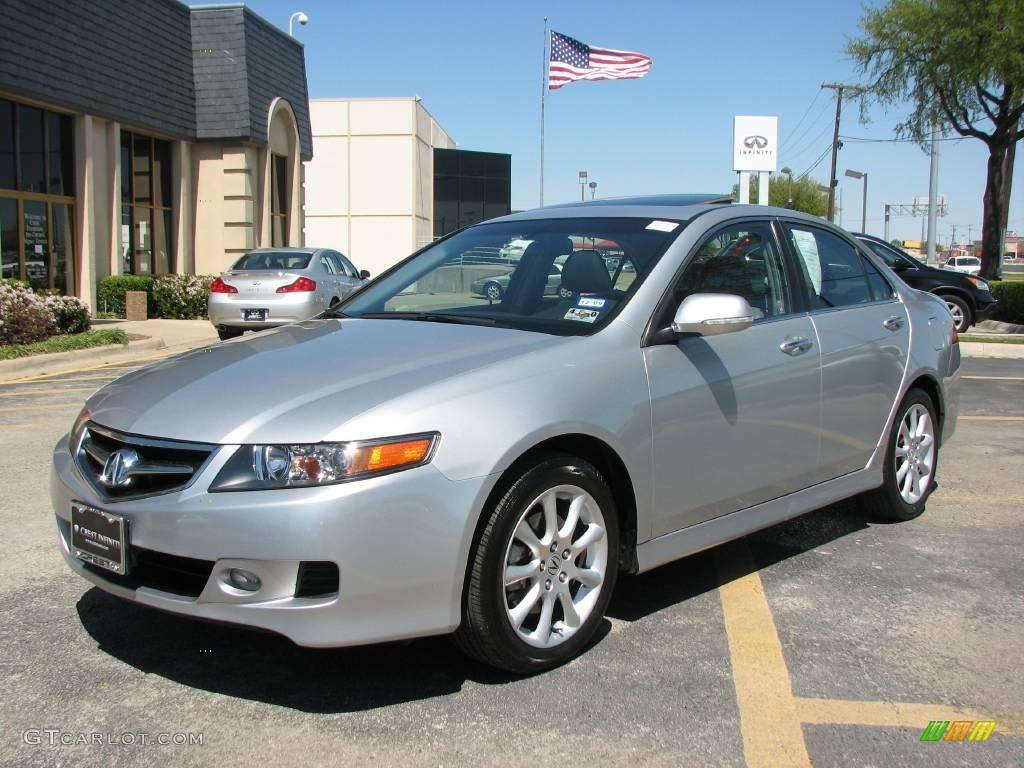2006 TSX Sedan - Alabaster Silver Metallic / Quartz Gray photo #3
