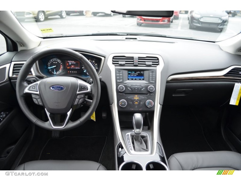 2013 Ford Fusion SE 2.0 EcoBoost Charcoal Black Dashboard Photo #75673568