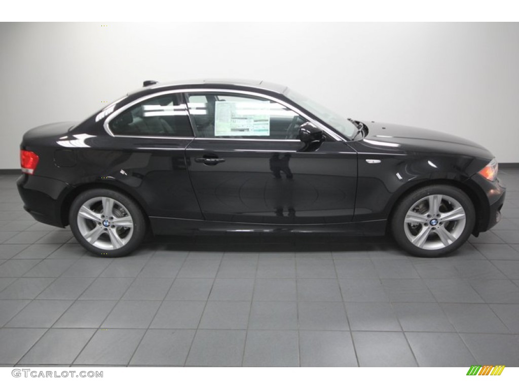 2013 1 Series 128i Coupe - Black Sapphire Metallic / Black photo #2