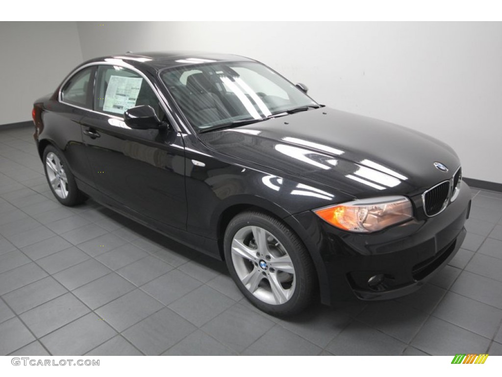 2013 1 Series 128i Coupe - Black Sapphire Metallic / Black photo #6