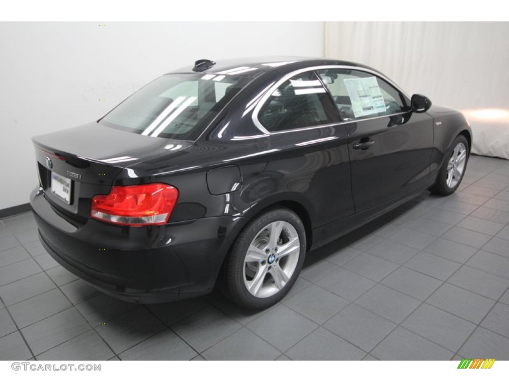 2013 1 Series 128i Coupe - Black Sapphire Metallic / Black photo #8