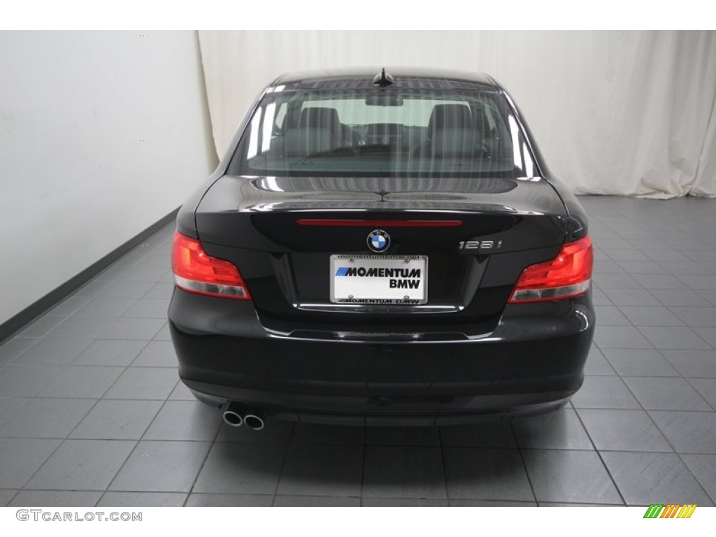 2013 1 Series 128i Coupe - Black Sapphire Metallic / Black photo #9