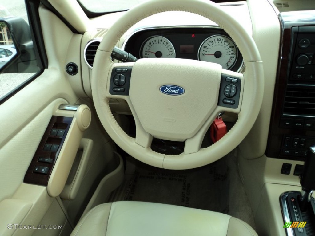2006 Ford Explorer Limited Camel Steering Wheel Photo #75674082