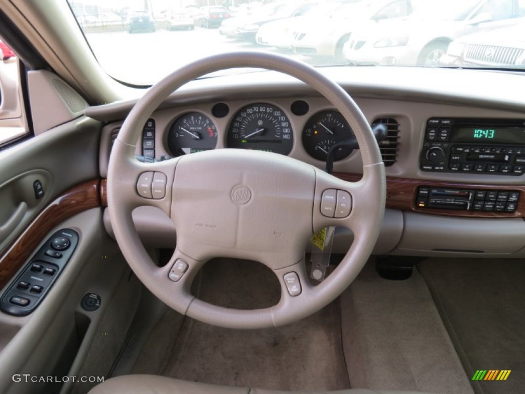 2001 Buick LeSabre Custom Taupe Steering Wheel Photo #75674979