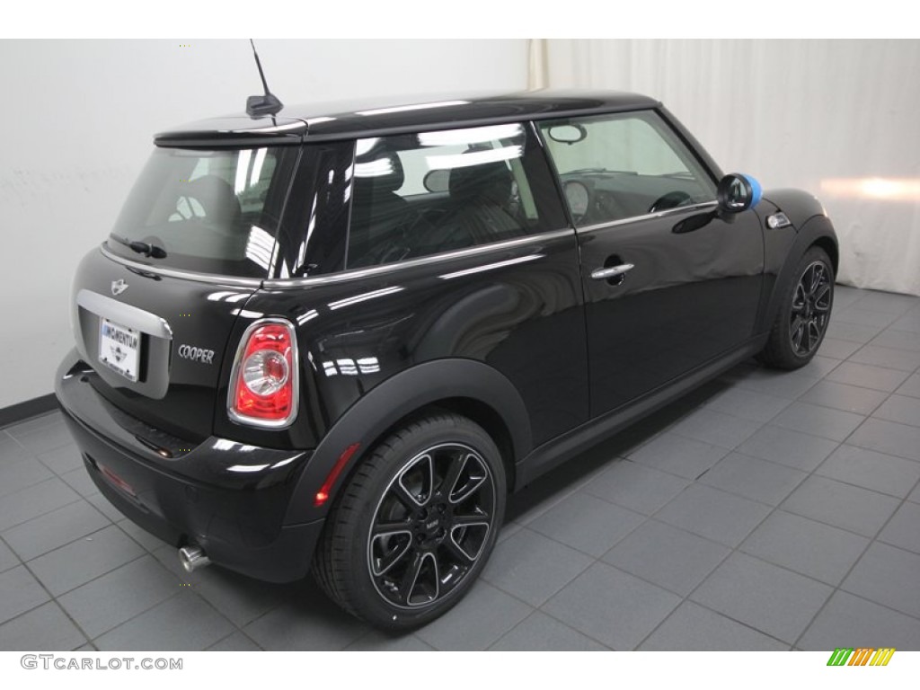 2013 Cooper Hardtop Bayswater Package - Midnight Black Metallic / Bayswater Punch Rocklike Anthracite Leather photo #7
