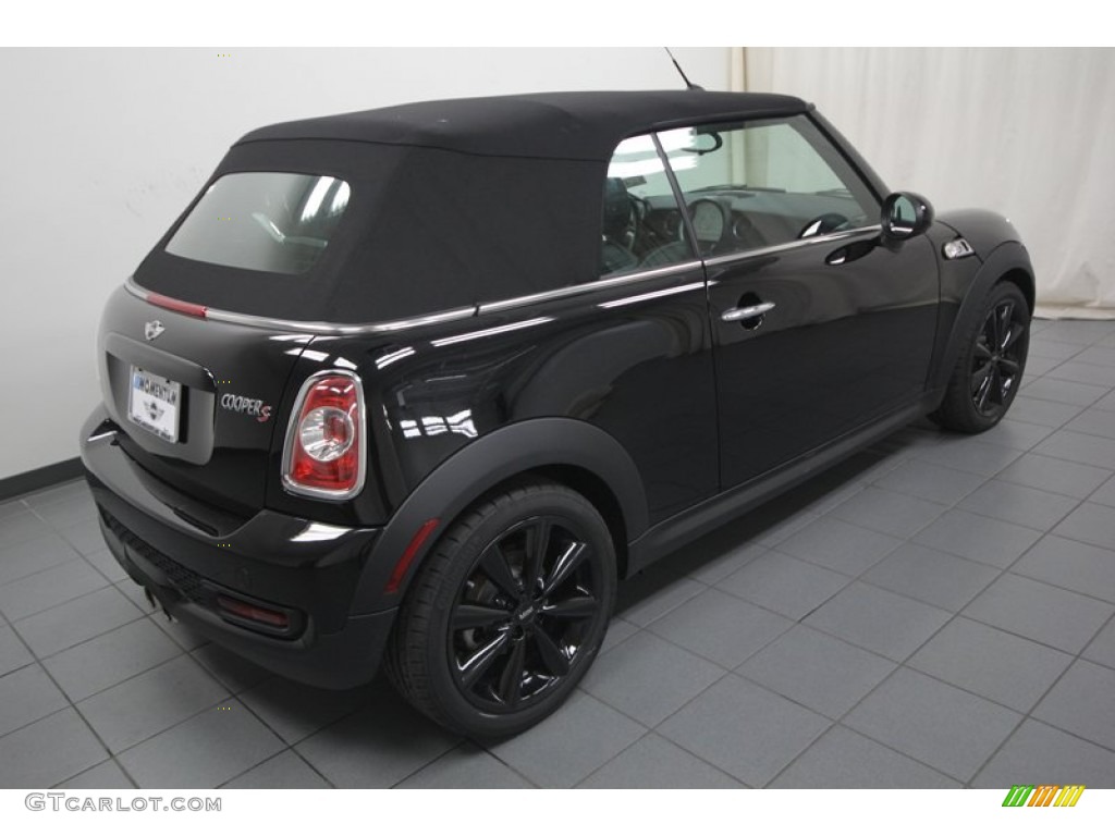 2013 Cooper S Convertible - Midnight Black Metallic / Carbon Black photo #9