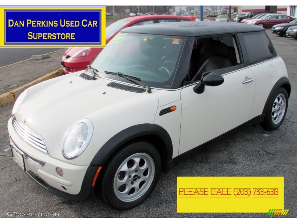 2003 Cooper Hardtop - Pepper White / Panther Black photo #1