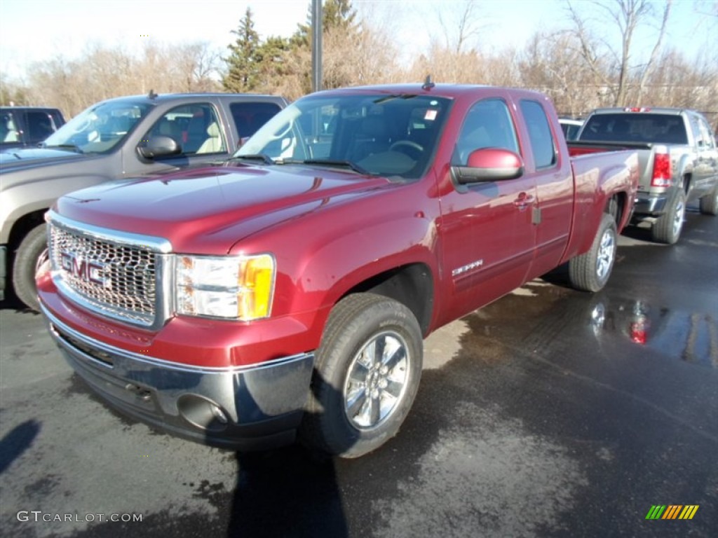 2013 Sierra 1500 SLE Extended Cab 4x4 - Sonoma Red Metallic / Ebony photo #1