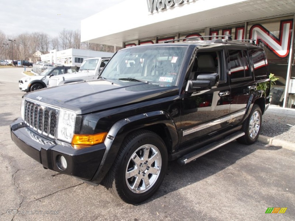 2009 Commander Overland 4x4 - Brilliant Black Crystal Pearl / Dark Khaki/Light Graystone photo #2