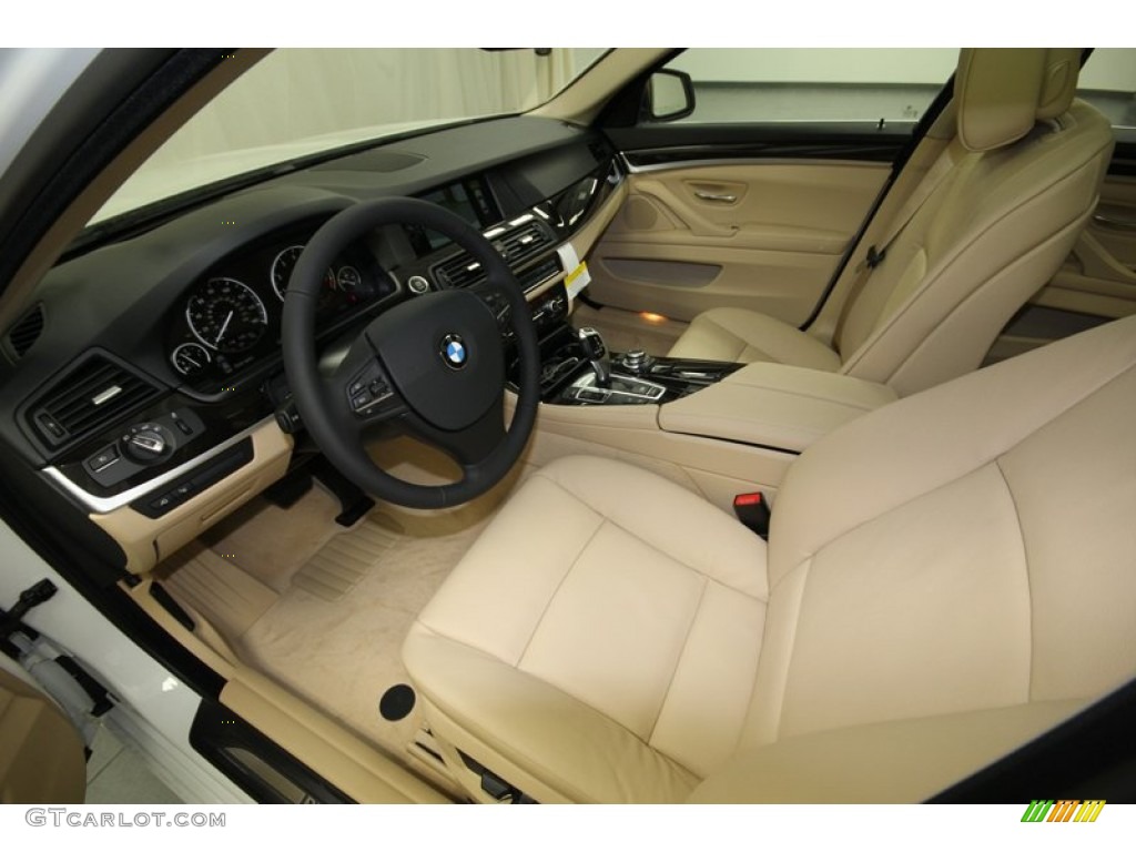 2013 5 Series 528i Sedan - Alpine White / Venetian Beige photo #3