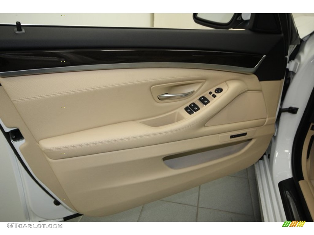 2013 5 Series 528i Sedan - Alpine White / Venetian Beige photo #14