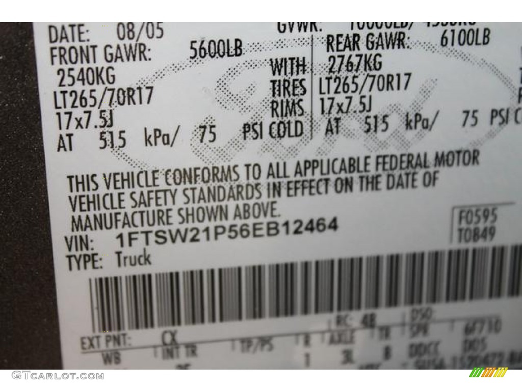 2006 F250 Super Duty FX4 Crew Cab 4x4 - Dark Shadow Gray Metallic / Medium Flint photo #52