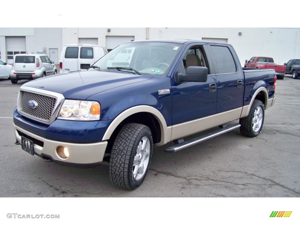 Dark Blue Pearl Metallic 2007 Ford F150 Lariat SuperCrew 4x4 Exterior Photo #75681231