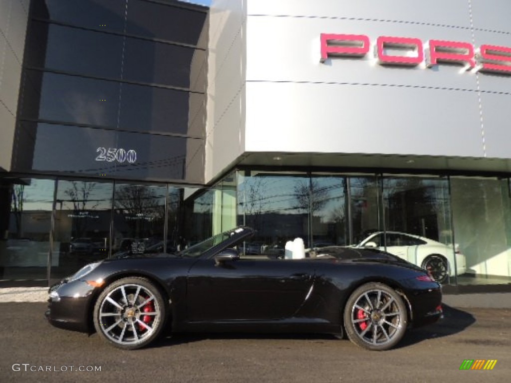 Basalt Black Metallic 2013 Porsche 911 Carrera S Cabriolet Exterior Photo #75681672