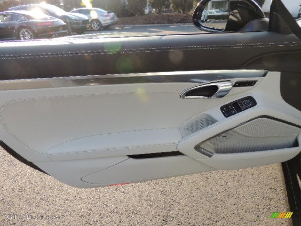 2013 Porsche 911 Carrera S Cabriolet Agate Grey/Pebble Grey Door Panel Photo #75681813